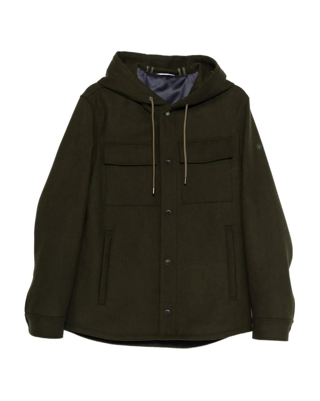 Manuel Ritz Green Hooded Pocket Jacket for men