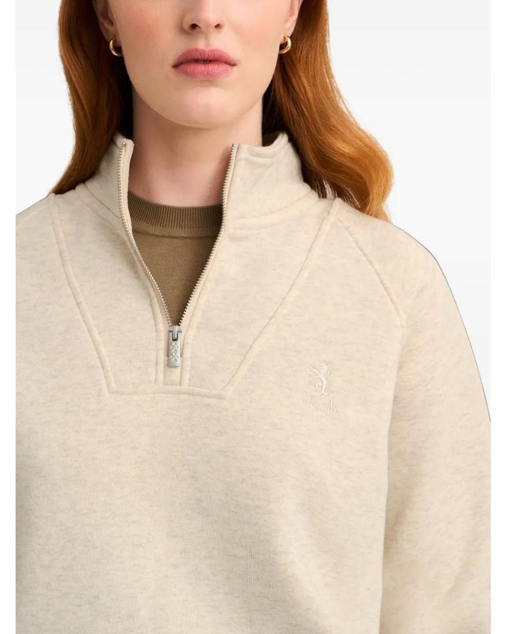 Pringle of Scotland Natural Half-Zip Sweatshirt
