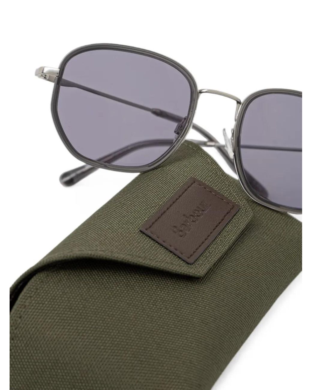 Barbour Metallic Geometric-Frame Sunglasses