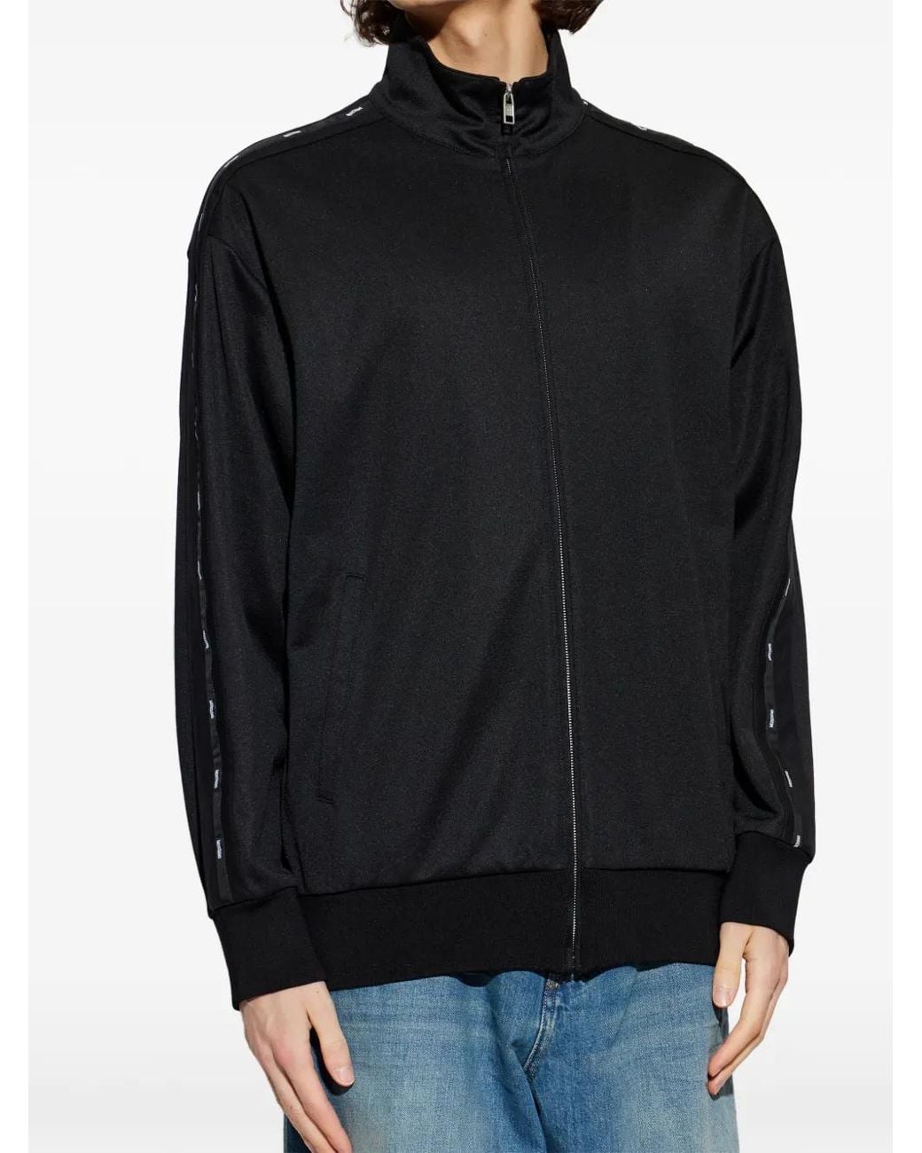 Moschino Black Zip Trim Sweater for men