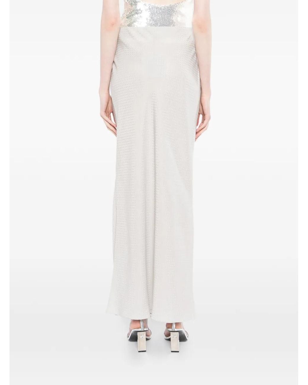 Tom Ford White Jupe Mi-Longue À Motif D'Étoiles