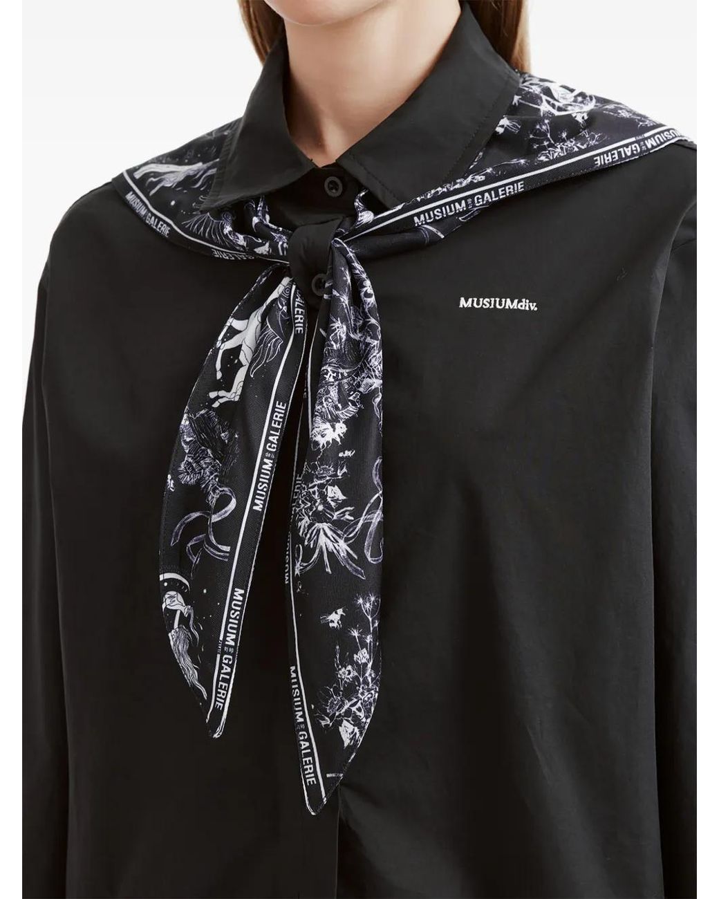 Chaqueta De Algodón Con Pañuelo Estampado Musium Div. de color Black