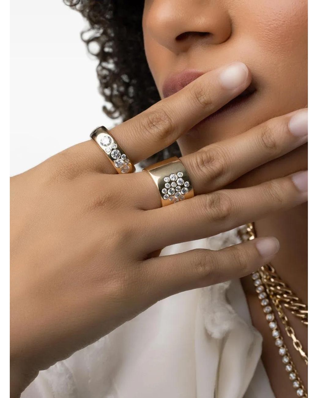 UNIFORM OBJECT Natural Diamond Mega Cuff Ring