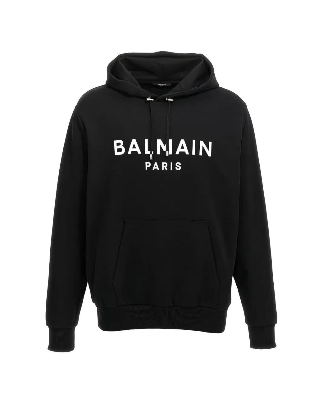 Balmain Black Logo-Detail Long-Sleeve Hoodie for men