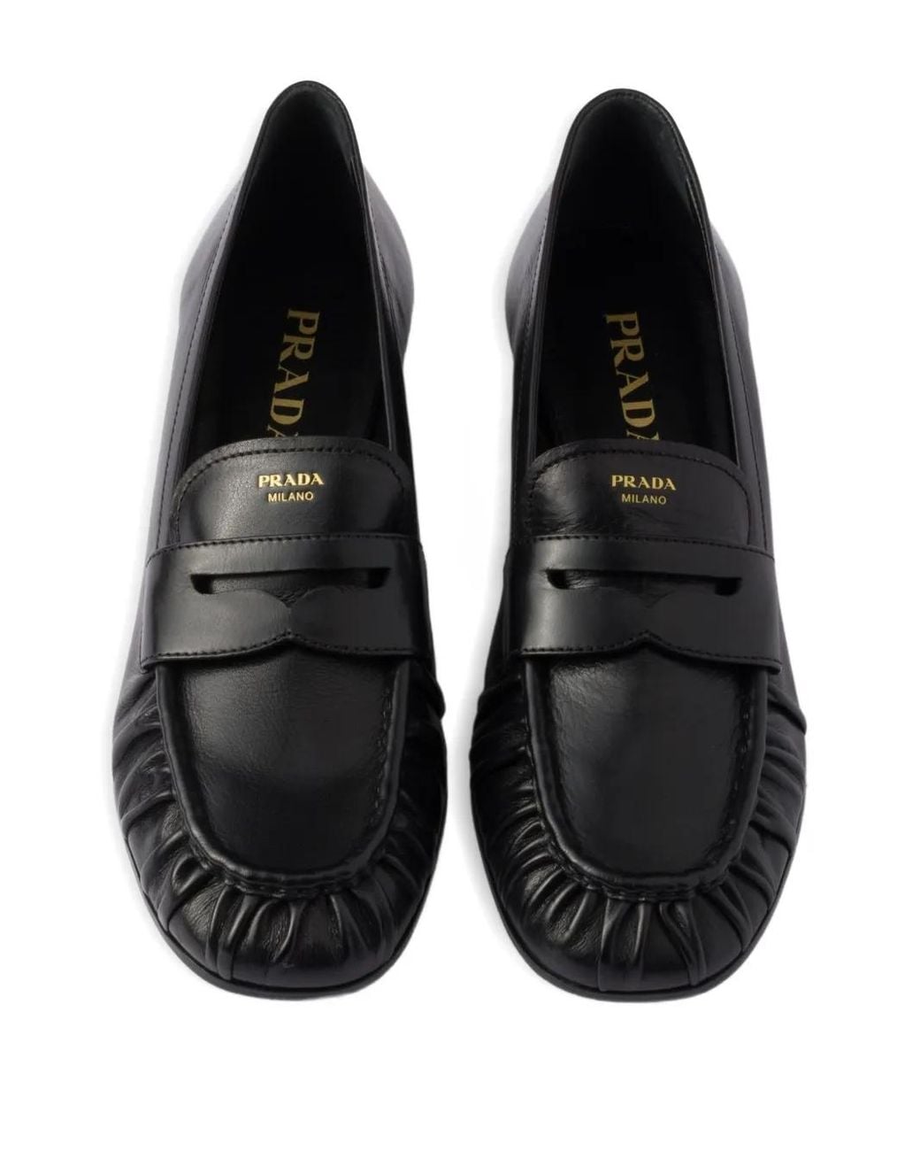 Prada Black Klassische Loafer