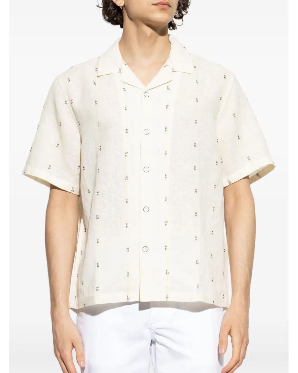 Rag & Bone White Patterned Shirt for men