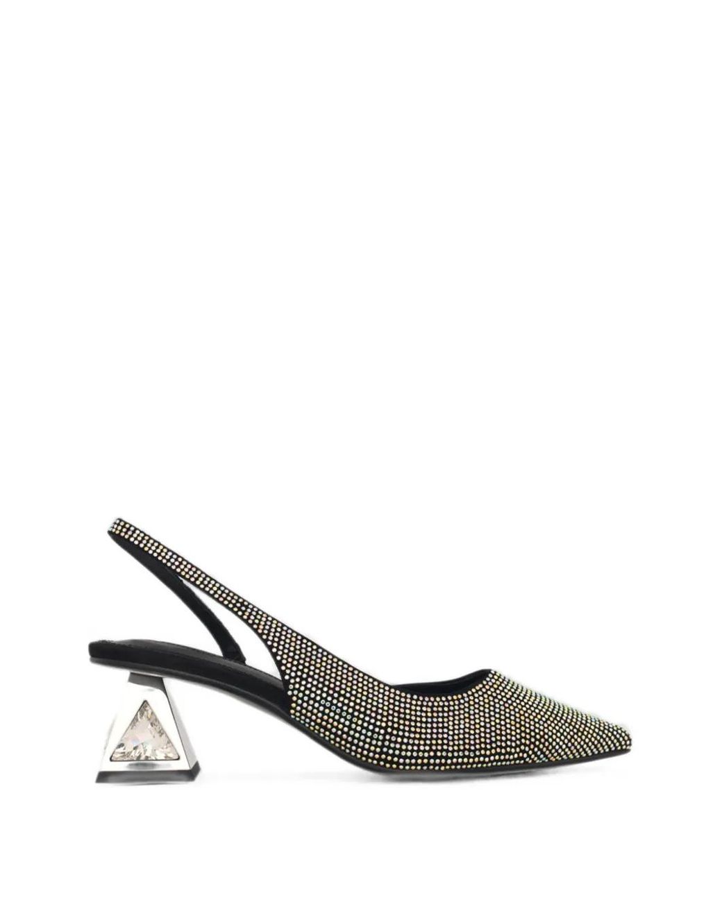 Kat Maconie Metallic Crystal-Embellished Slingback Pumps