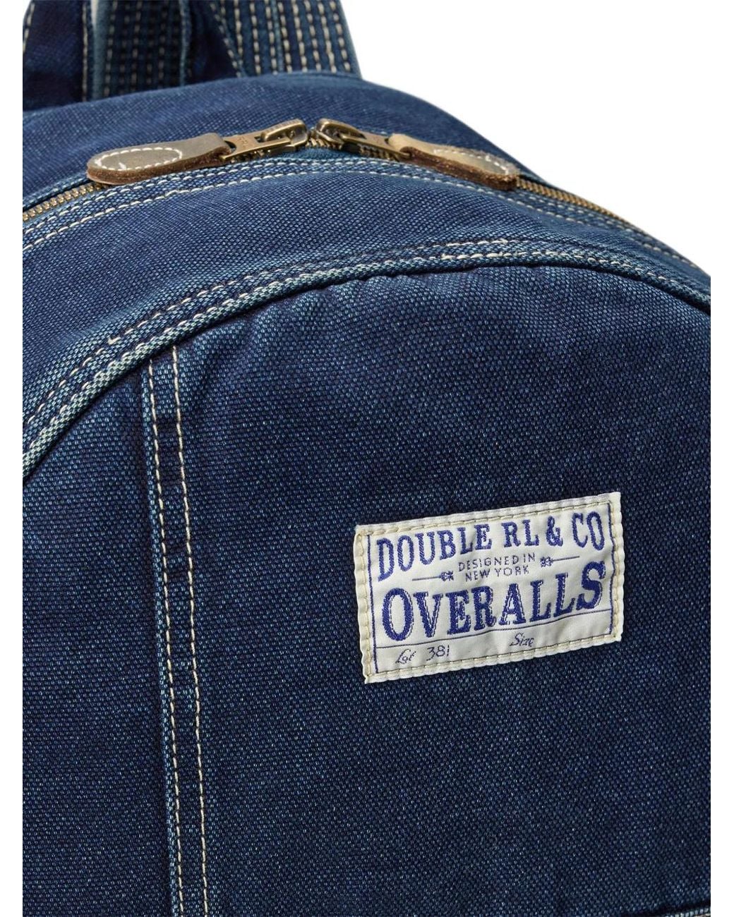 RRL Blue Lee Logo-Patch Backpack for men