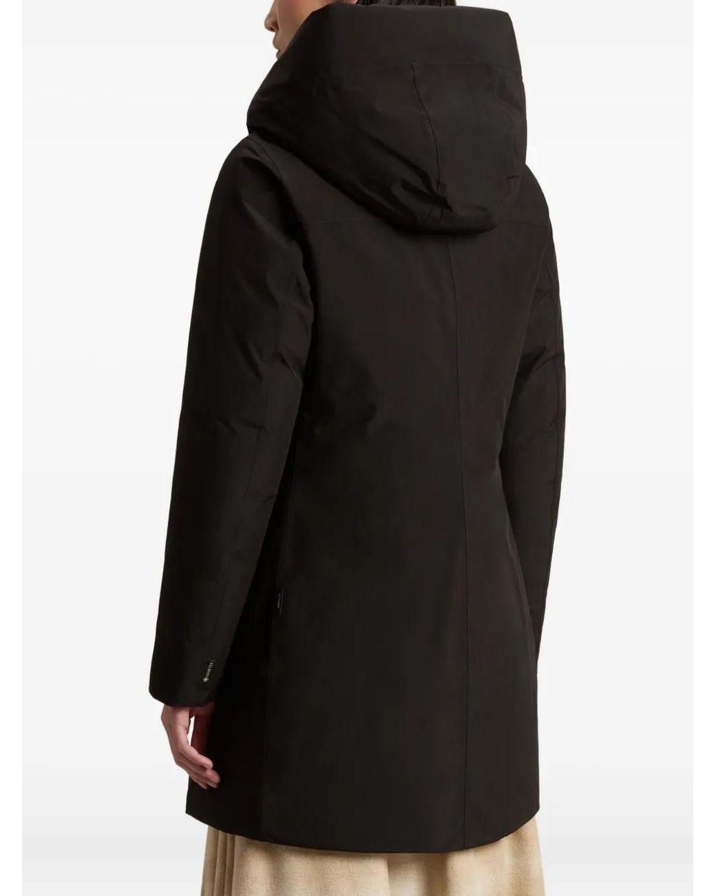 Woolrich Black Hooded Parka Coat