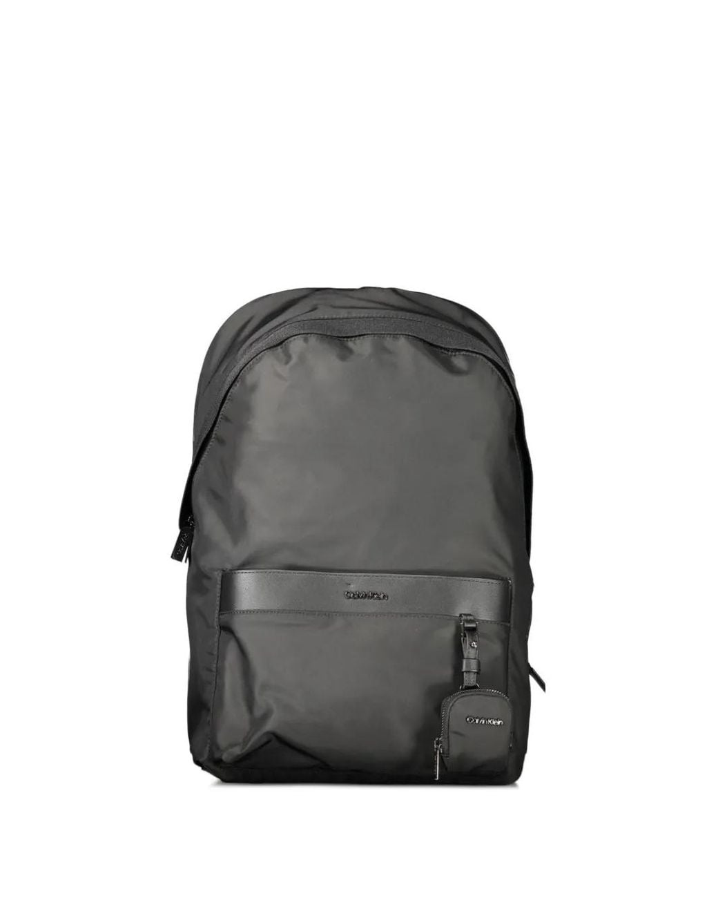 Calvin Klein Gray Sac À Dos À Porte-Clés À Logo Gravé for men