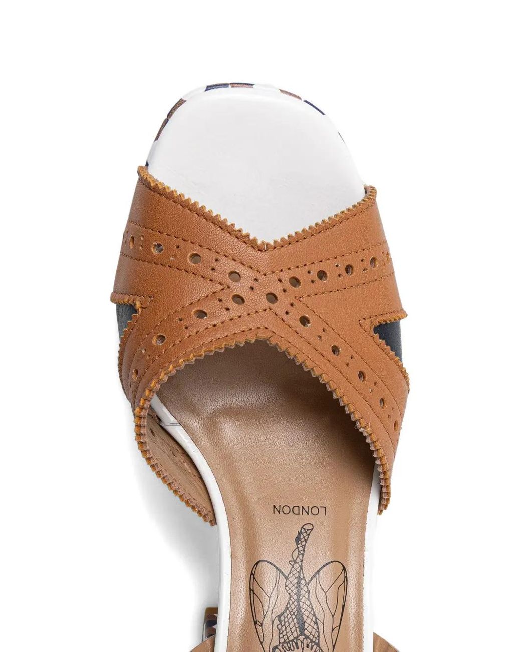 Fly London White Perforated Platform Pumps