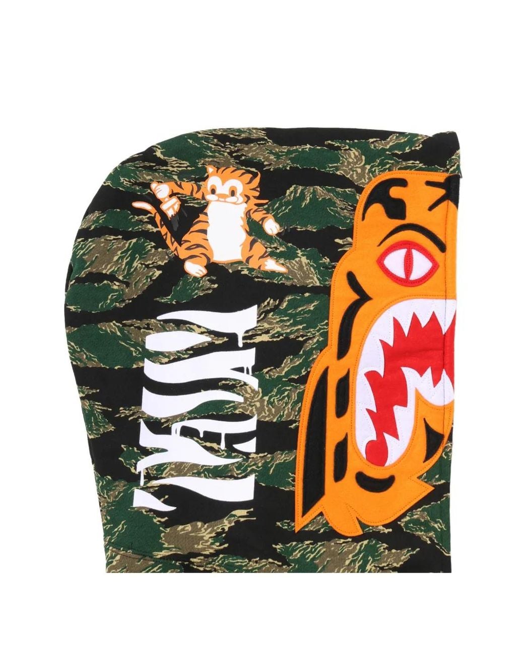 A Bathing Ape Green Tiger Camo Full-Zip Hoodie for men