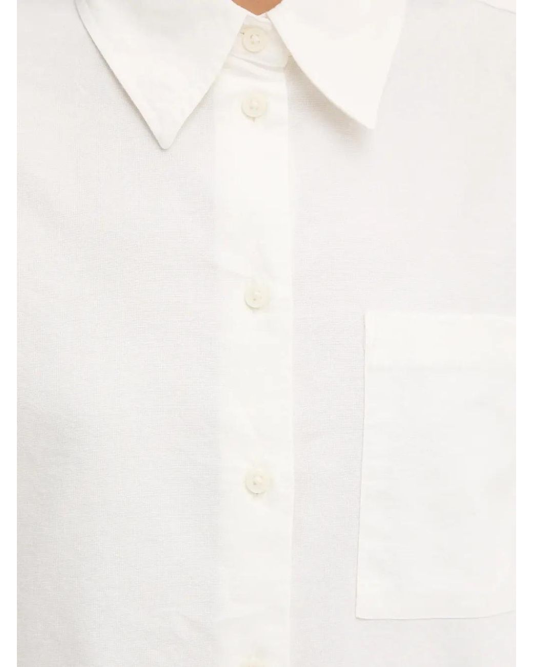 Marc O' Polo White Cropped Cotton Shirt