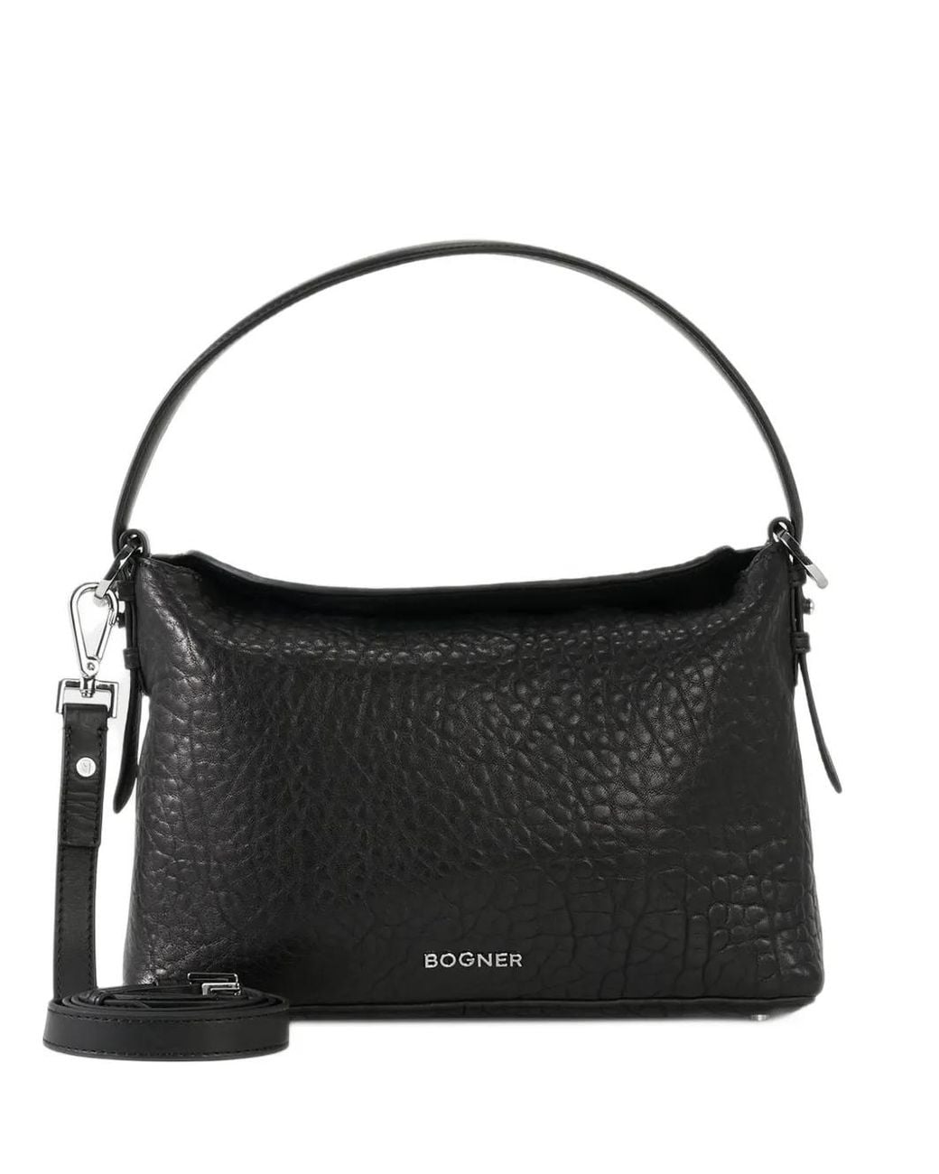 Bogner Black Anzere Phoenix Leather Shoulder Bag