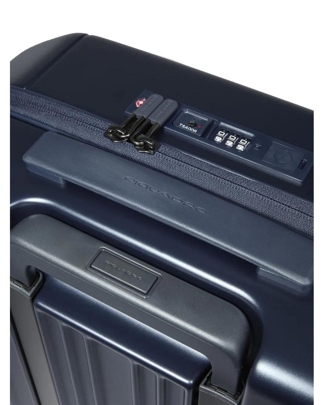 Piquadro Blue Logo-Plaque Cabin Suitcase