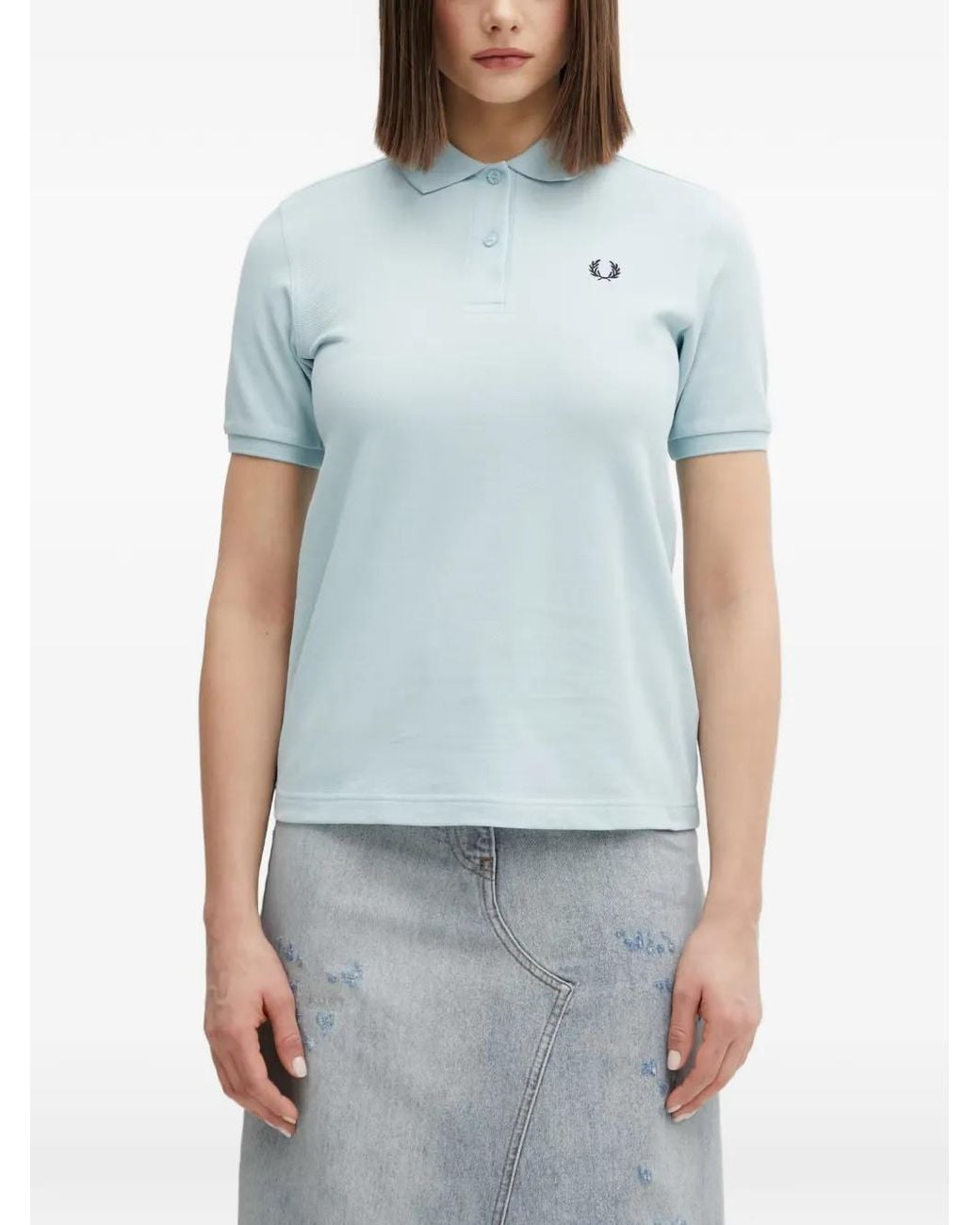 Fred Perry Blue Logo-Detail Polo Top