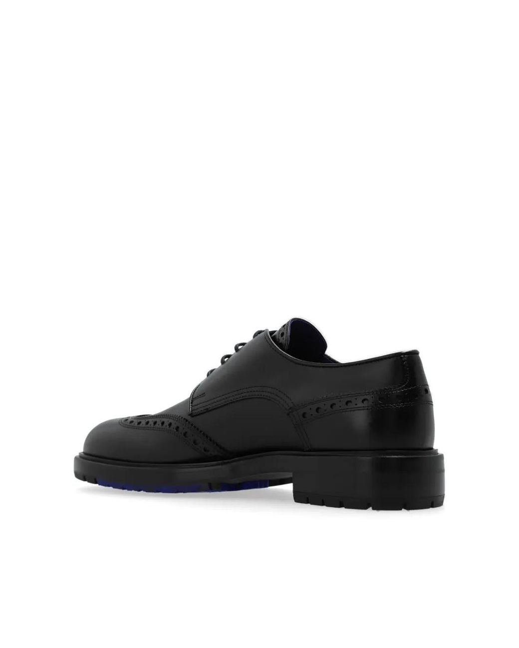 Burberry Black Leather Oxford Shoes for men