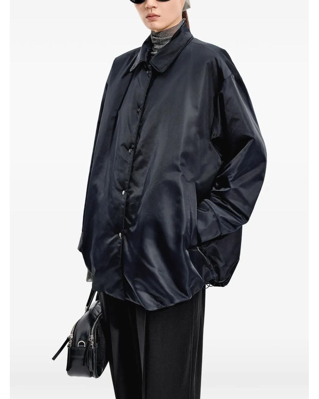 JNBY Blue Oversized Button-Up Jacket
