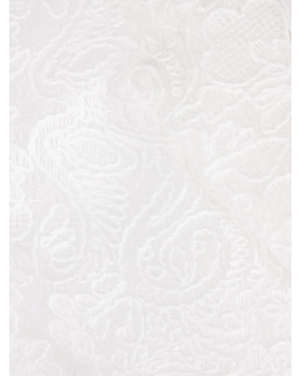 Comme des Garçons White Floral-Jacquard Blazer