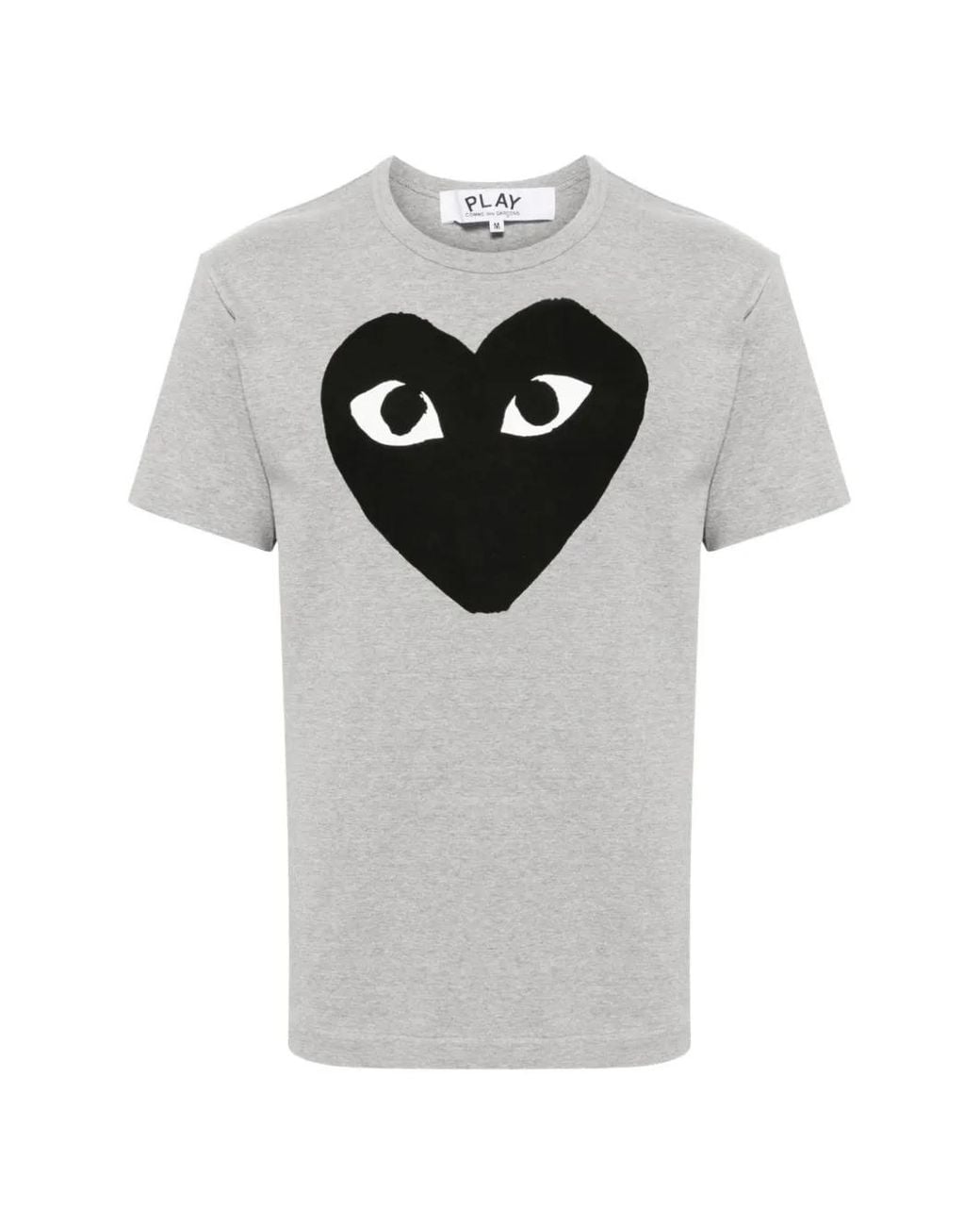 COMME DES GARÇONS PLAY Gray Heart-Print T-Shirt for men