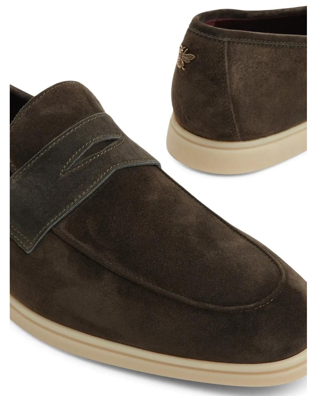 Bougeotte Brown Mocassins Loisir Gomme En Daim for men