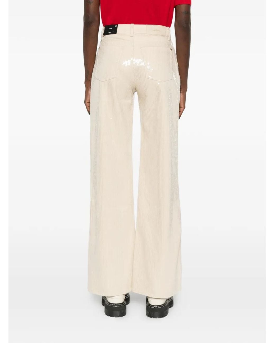 7 For All Mankind Multicolor "Lotta" Radiance Wide Leg Jeans