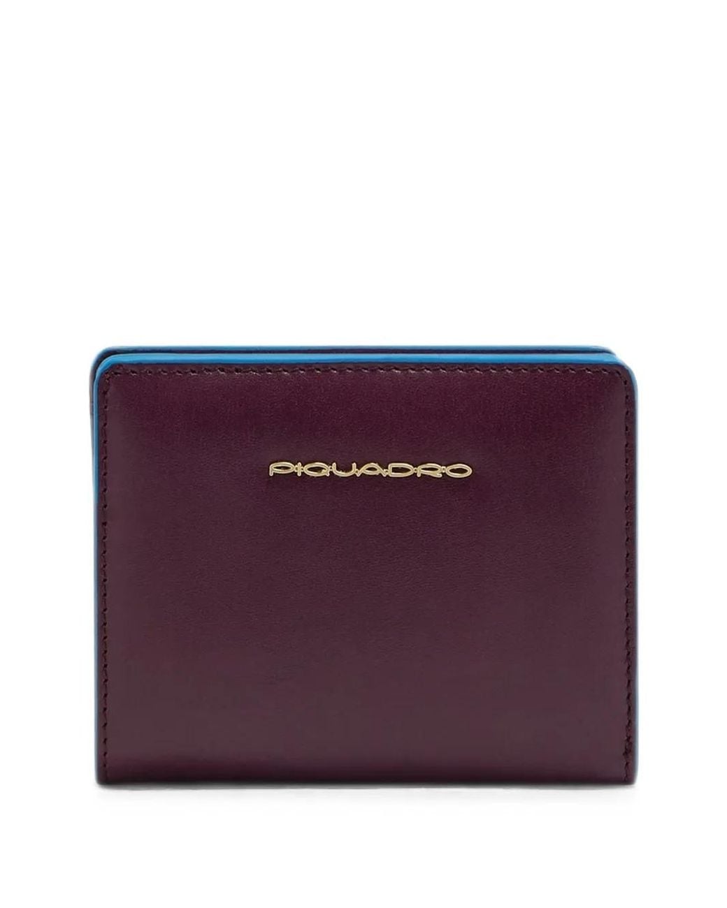 Piquadro Purple Leather Bifold Wallet