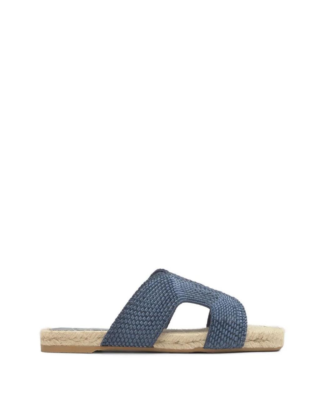 Castaner Blue Pura/298 Woven-Strap Espadrille Sandals