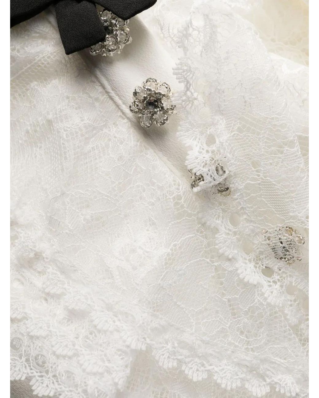 Self-Portrait White Lace Midi Dress