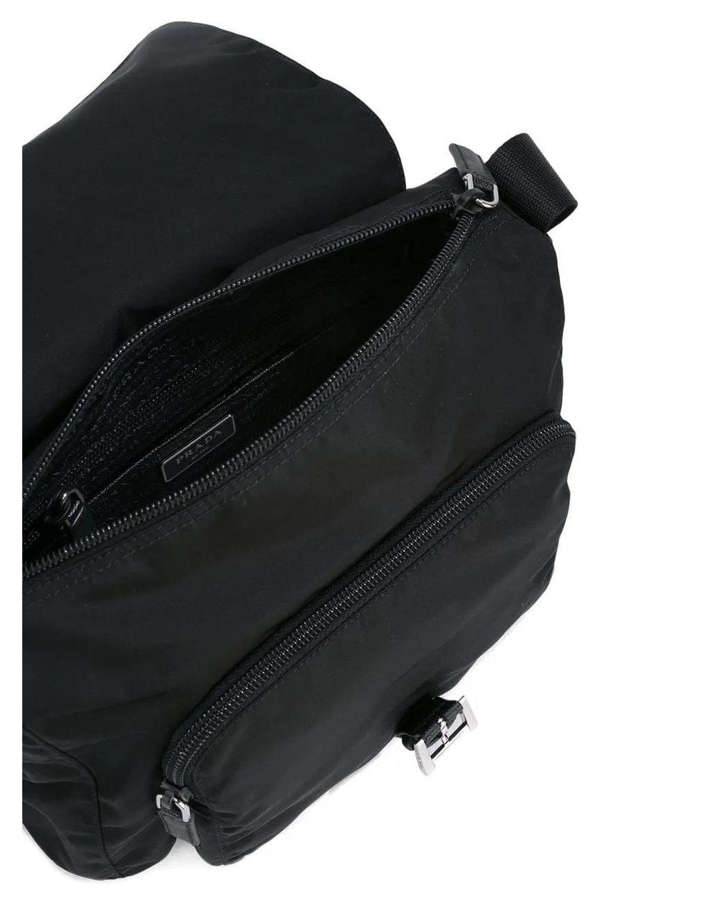 Prada Black Sac À Bandoulière À Boucle