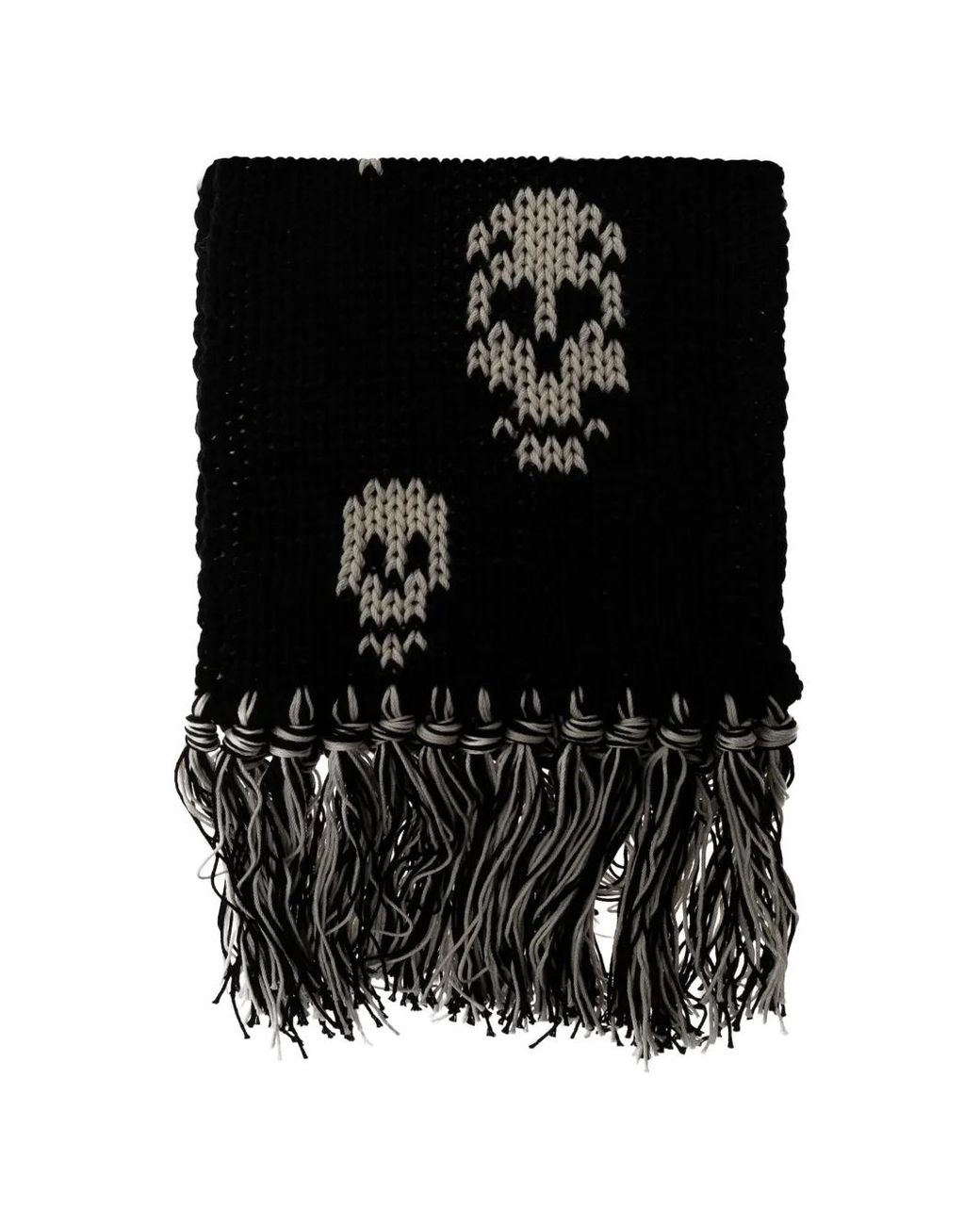 Sciarpa Con Frange di McQueen in Black