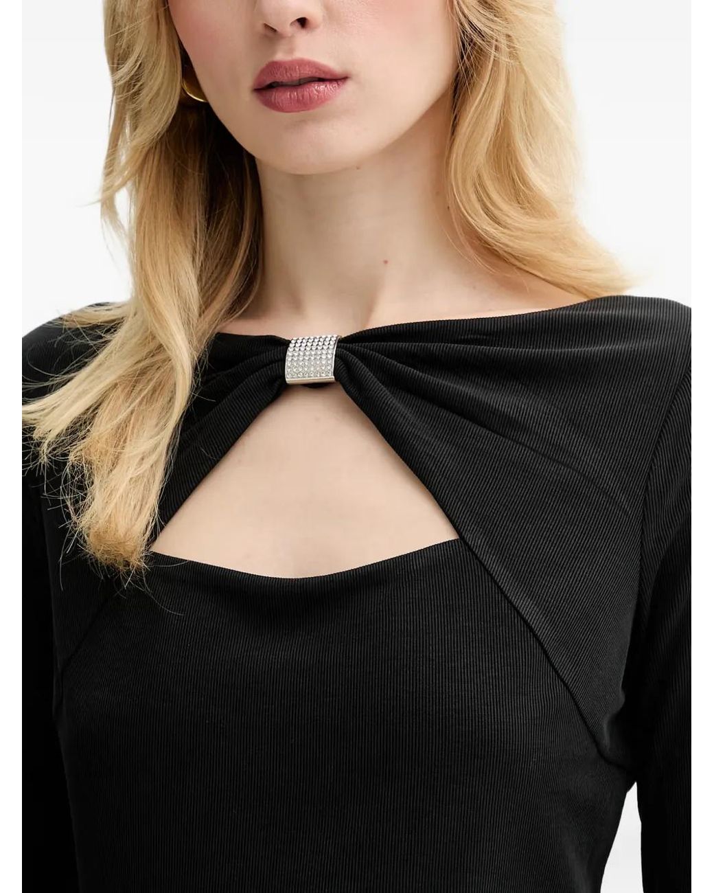 Guess Black Milena Long-Sleeve Top
