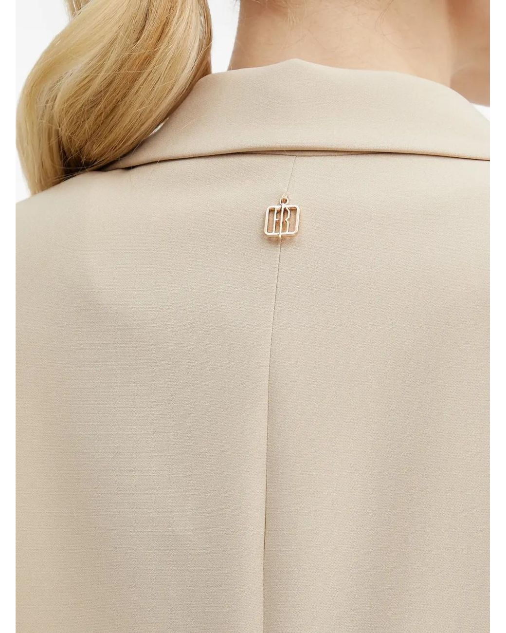 Fracomina Natural Button Detail Blazer