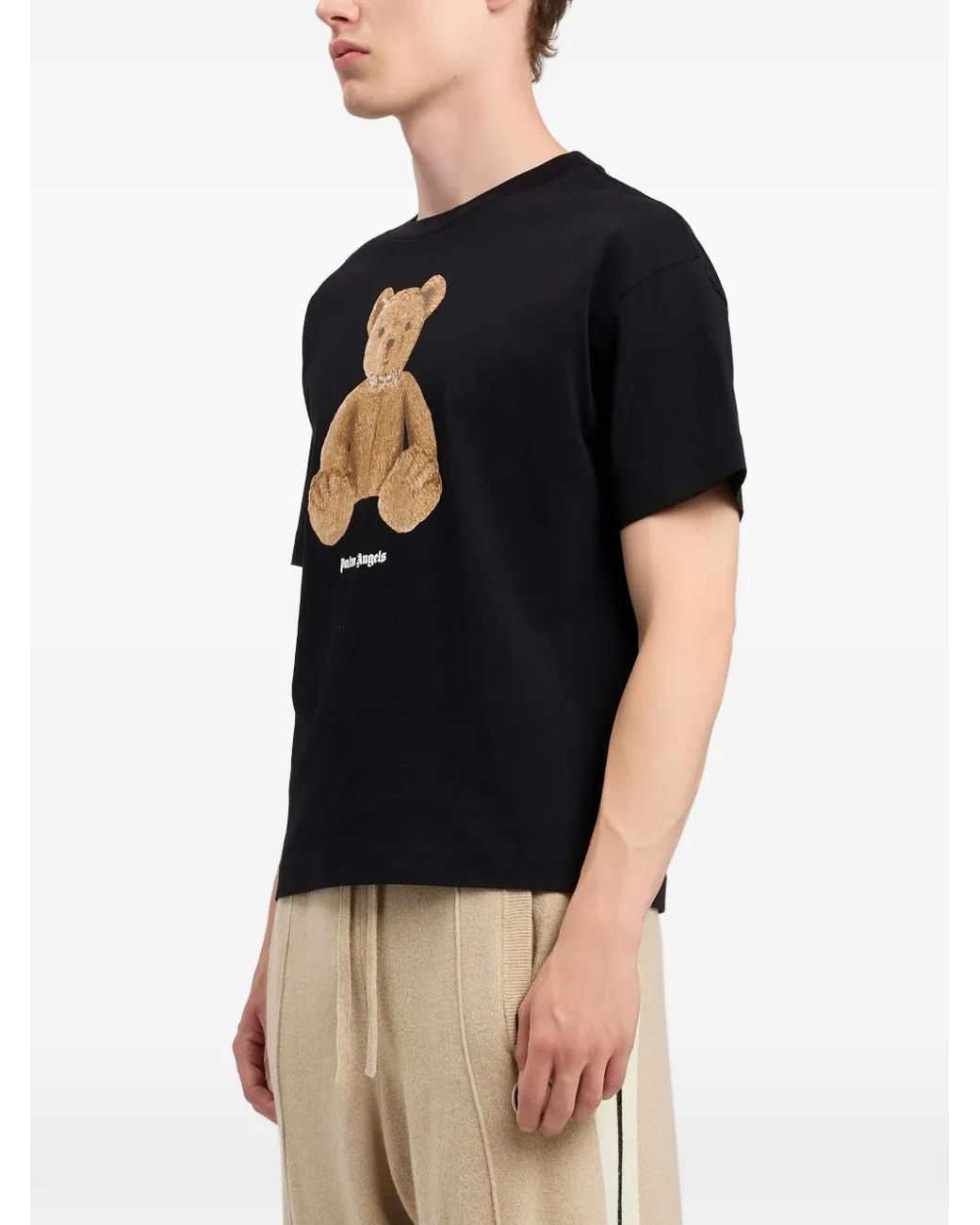 Palm Angels Blue Bear Regular Tee for men