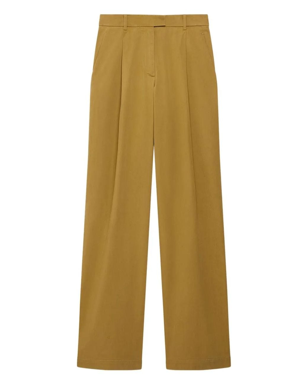 Another Tomorrow Natural Pleat-Detailing Trousers