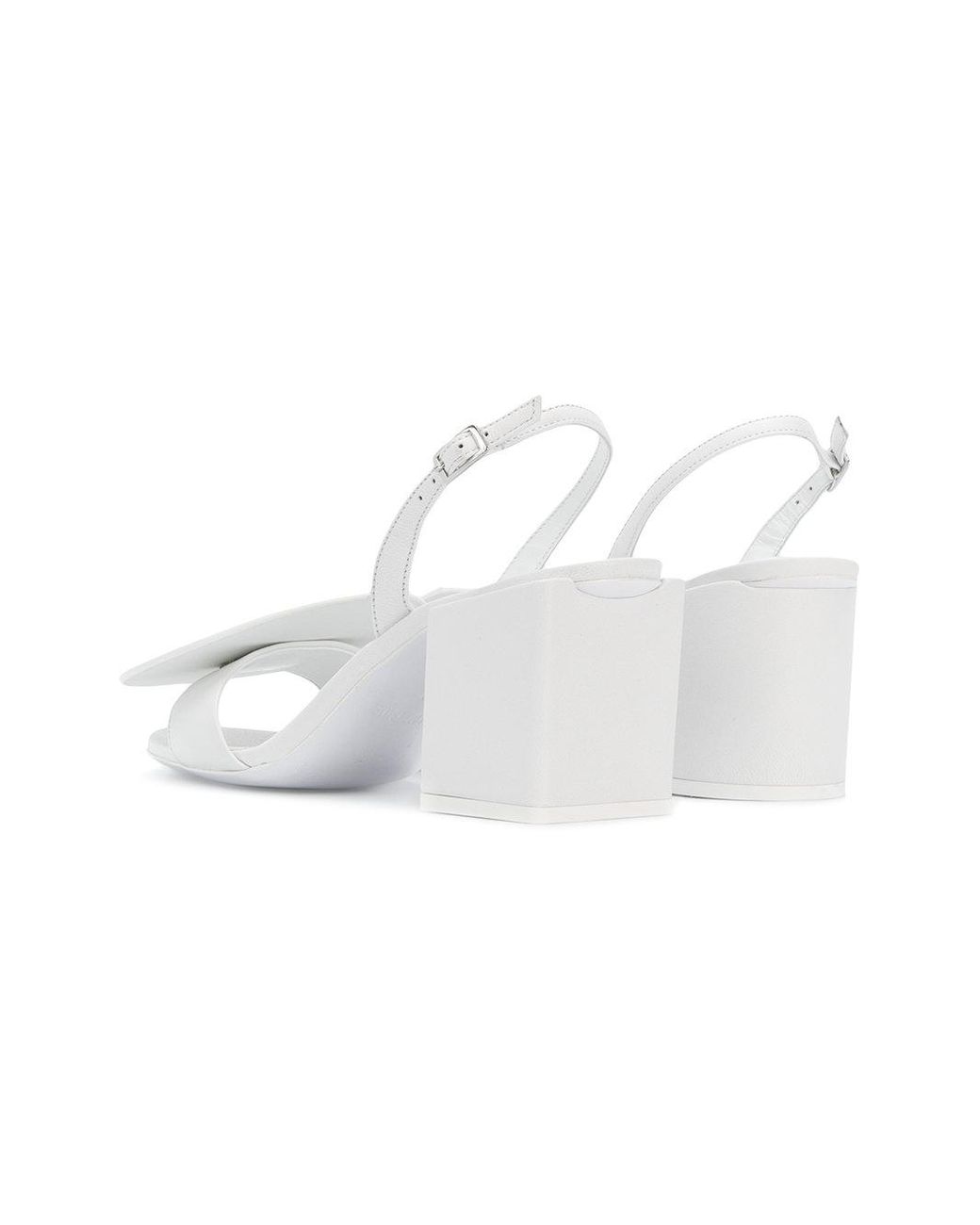 サンダル・ミュール JACQUEMUS Women Sandals 223FO032 WHITE Les Doubles Sandales leather sandals in white - Jacquemus