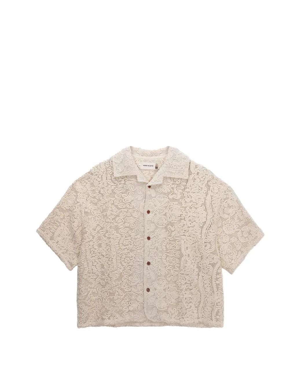 Honor The Gift Natural Mind Maze Crochet Shirt for men