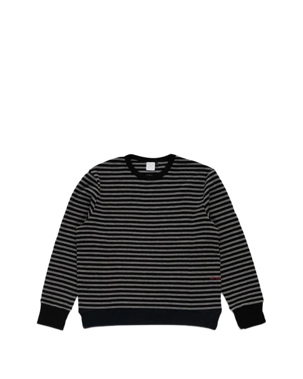 Pop Trading Co. Black Striped Waffle-Knit T-Shirt for men