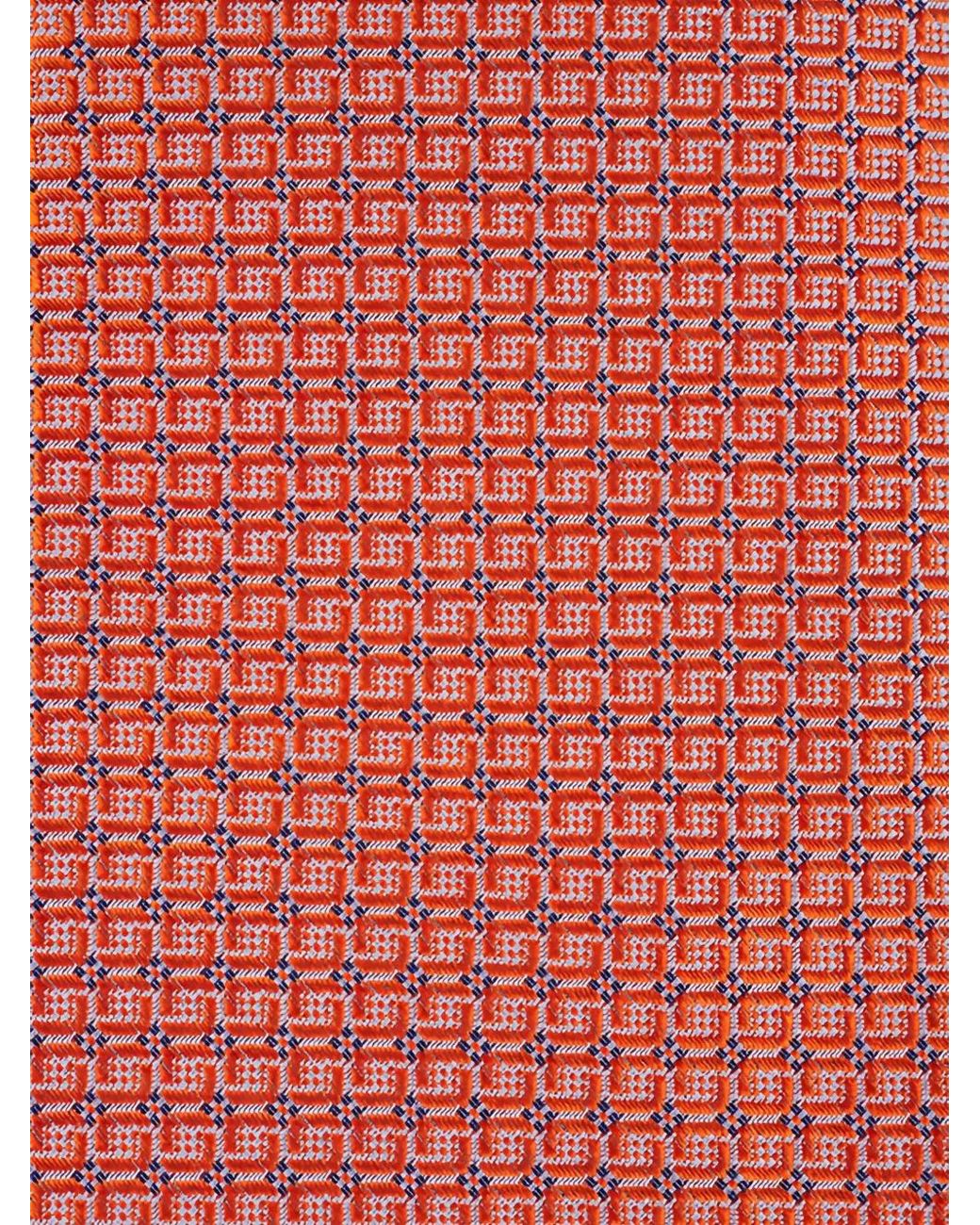 Kiton White Geometric-Pattern Silk Tie for men