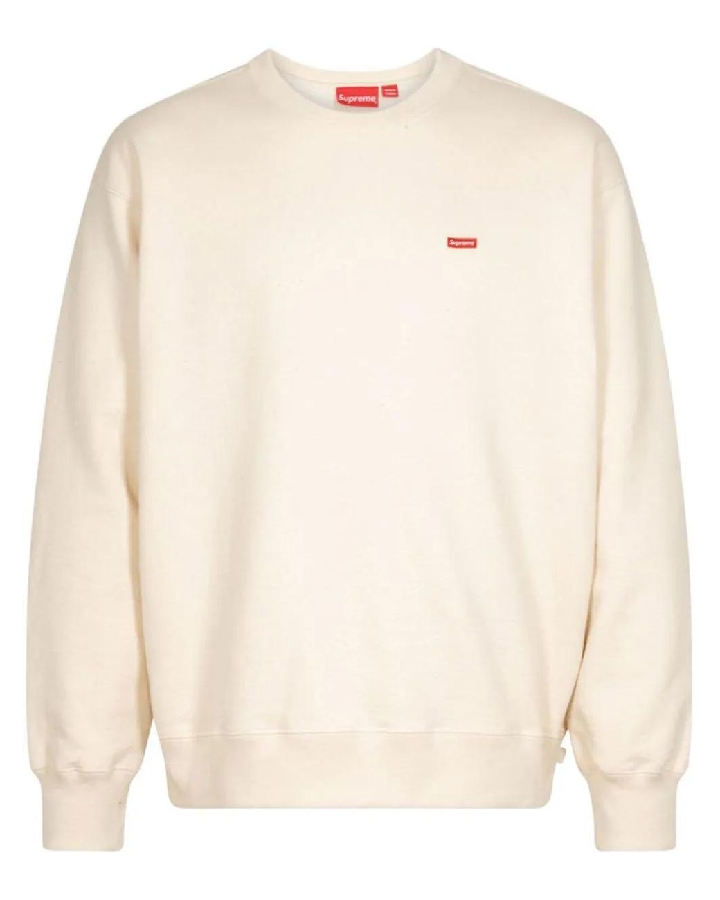 Supreme Natural Box-Logo Crewneck Sweatshirt