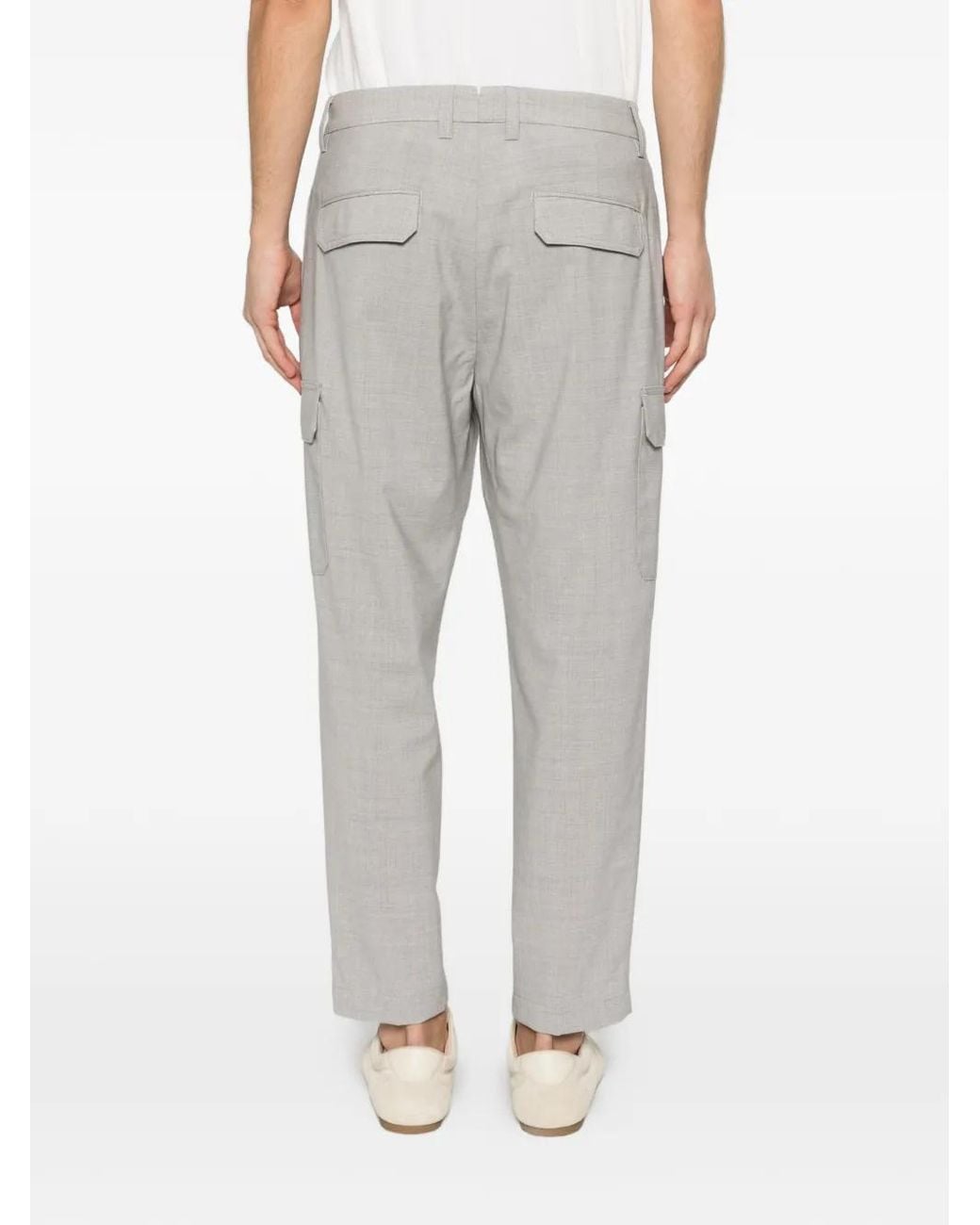 Eleventy Gray Cargo Trousers for men