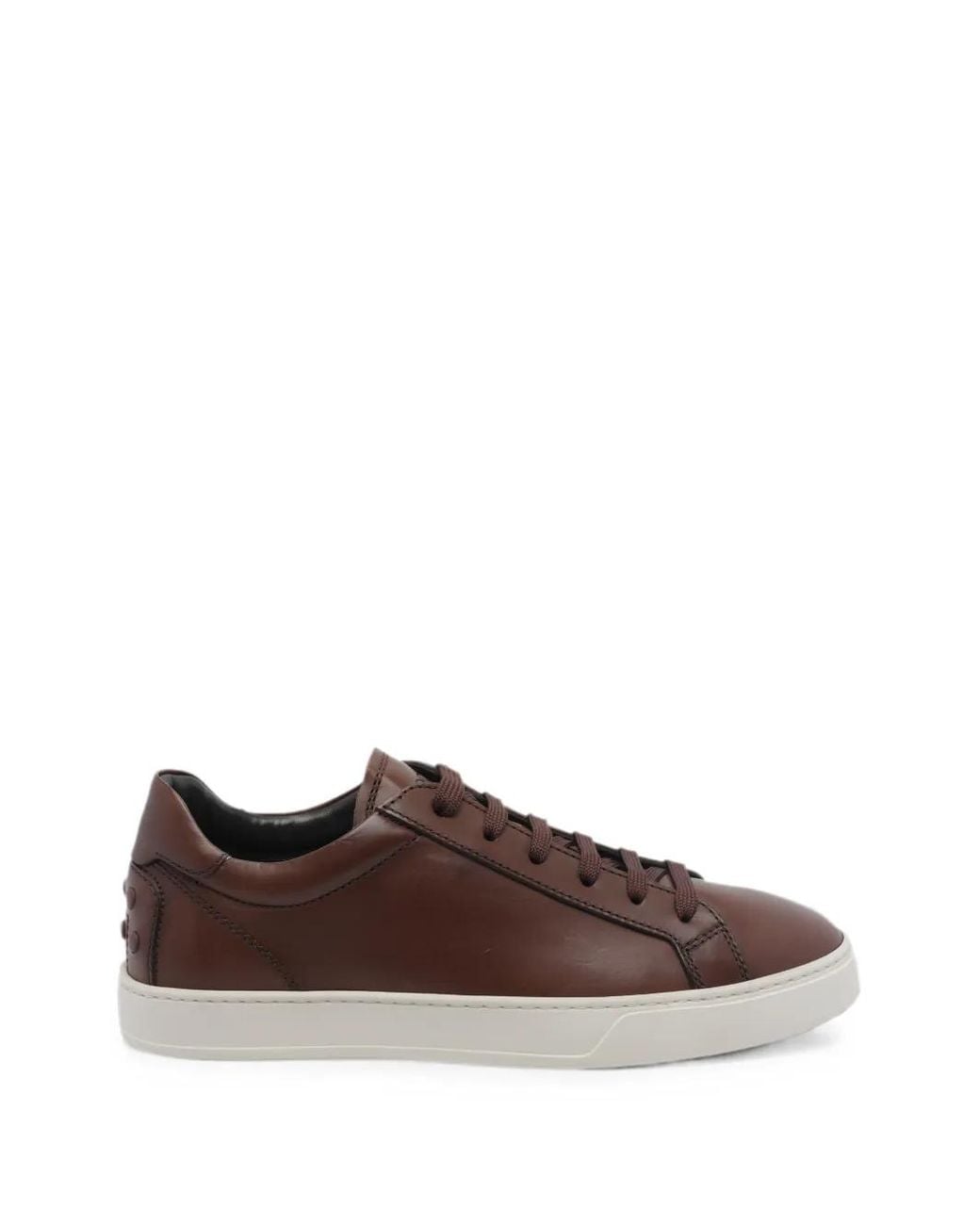 Tod's Low-Top-Sneakers Aus Glattkalbsleder Mit Gommini An Der Ferse in Brown für Herren