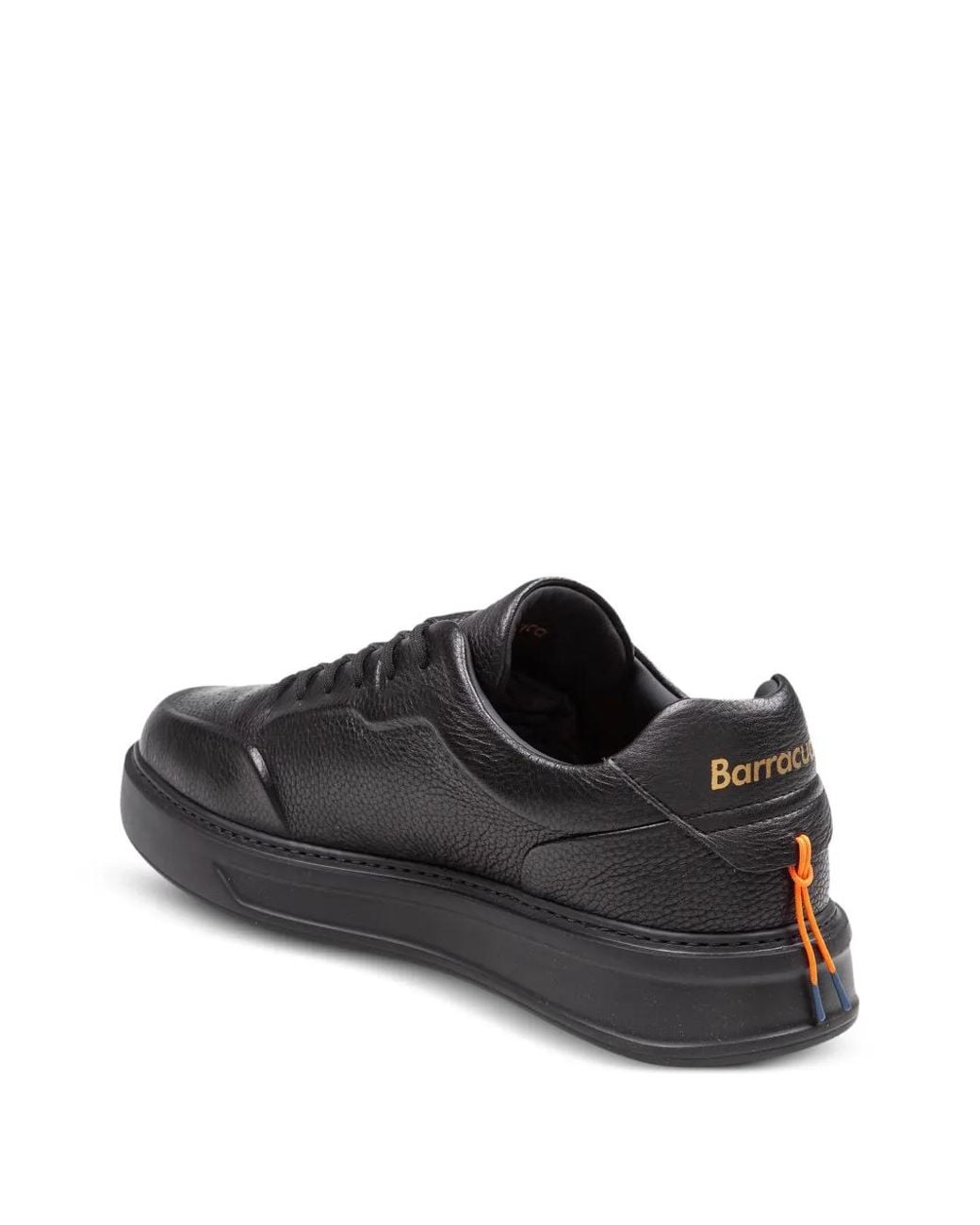 Barracuda Black Phoenix Grained Leather Sneakers for men