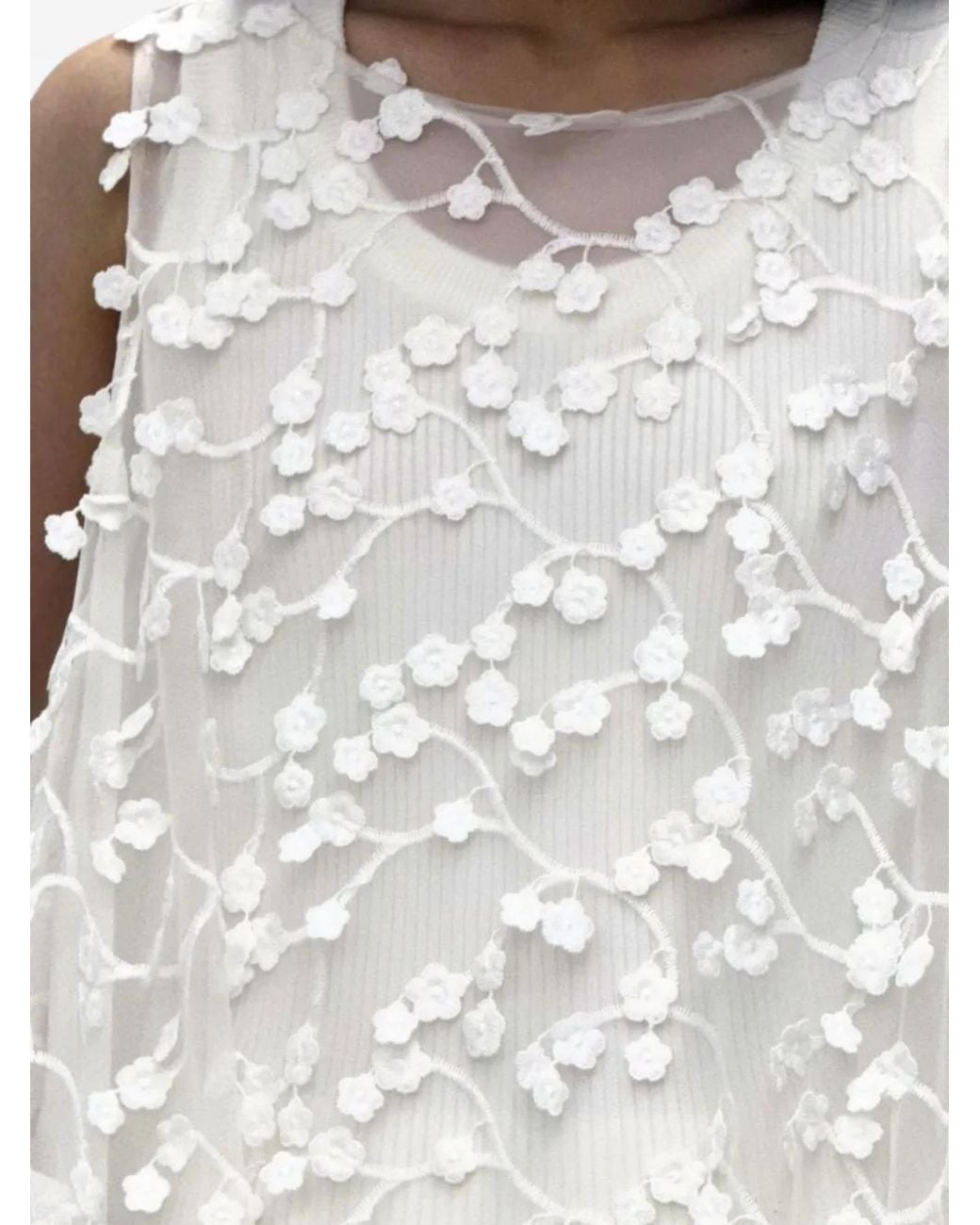 EPINGLER White Embroidered Jacquard Mini Dress