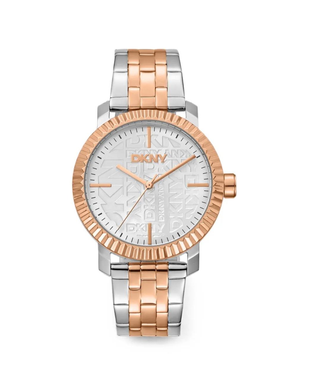 DKNY White Montre À Détail De Logo Mm