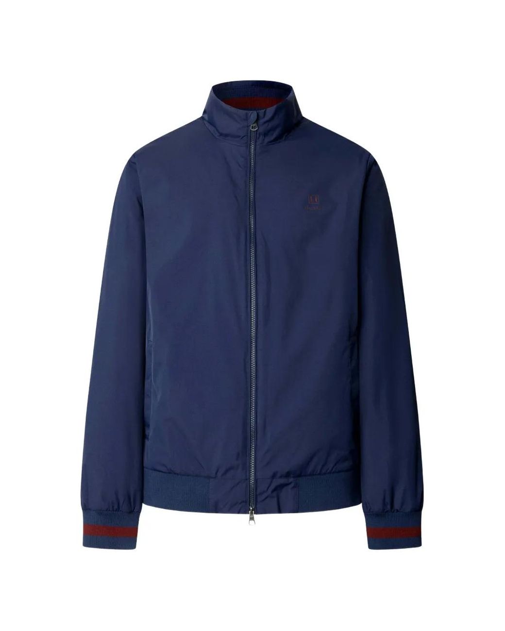 Hackett Blue Logo-Embroidered Blouson Jacket for men