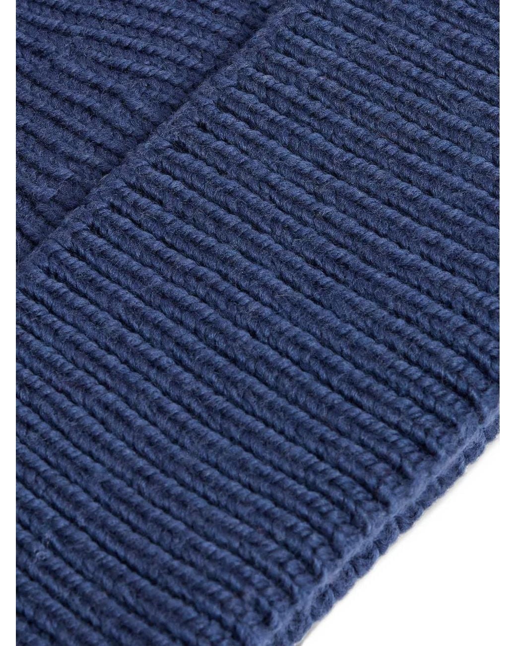 Fusalp Blue Ribbed-Knit Beanie Hat