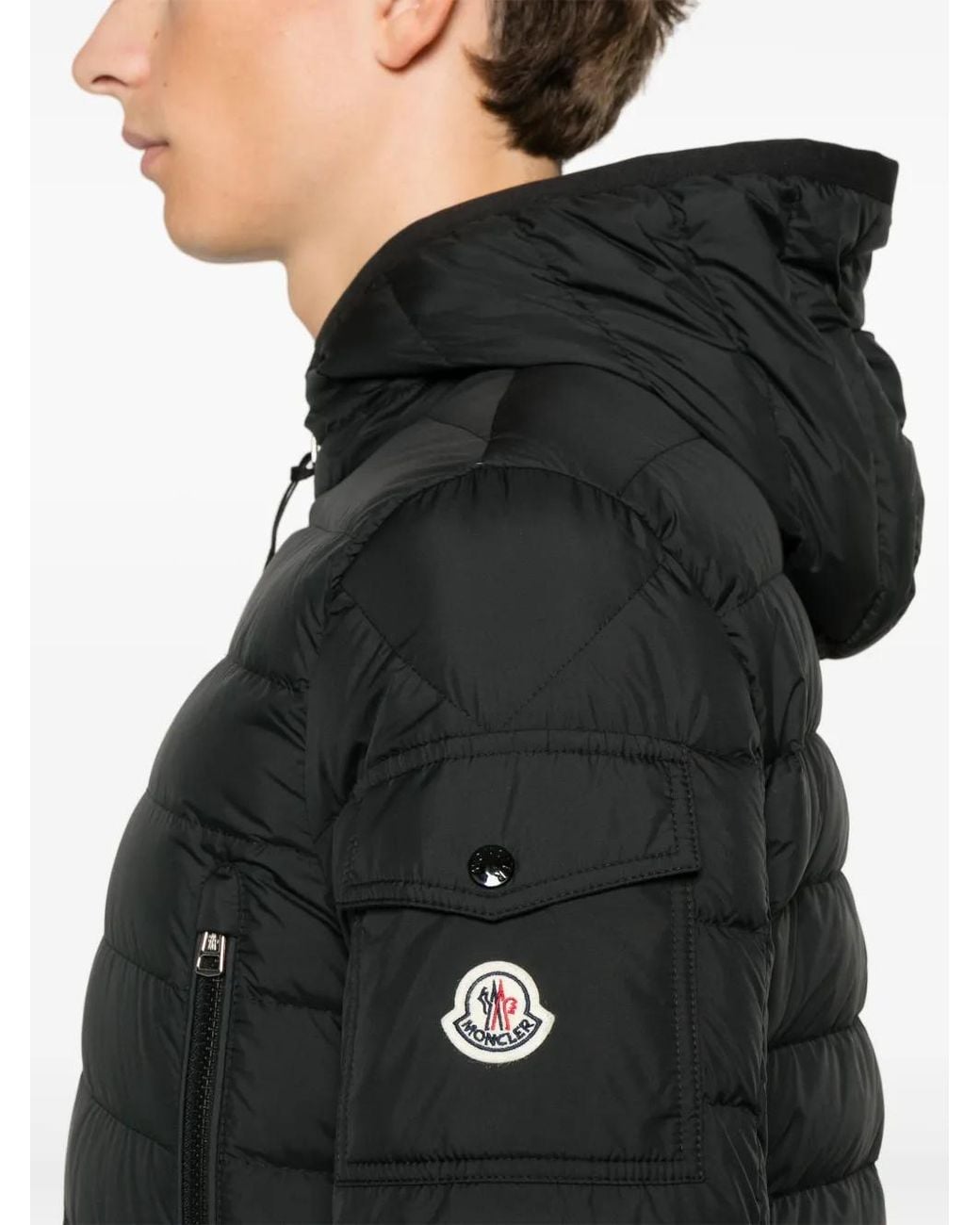 Moncler Galion Donsjack Met Capuchon in het Black voor heren