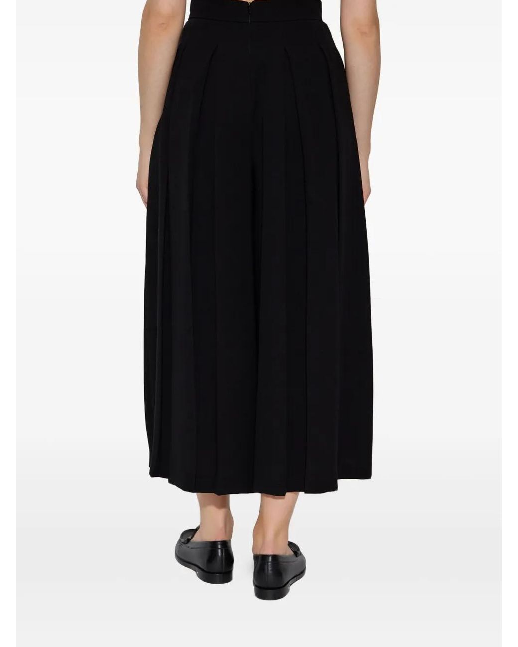 Max Mara Black Pleated Trousers