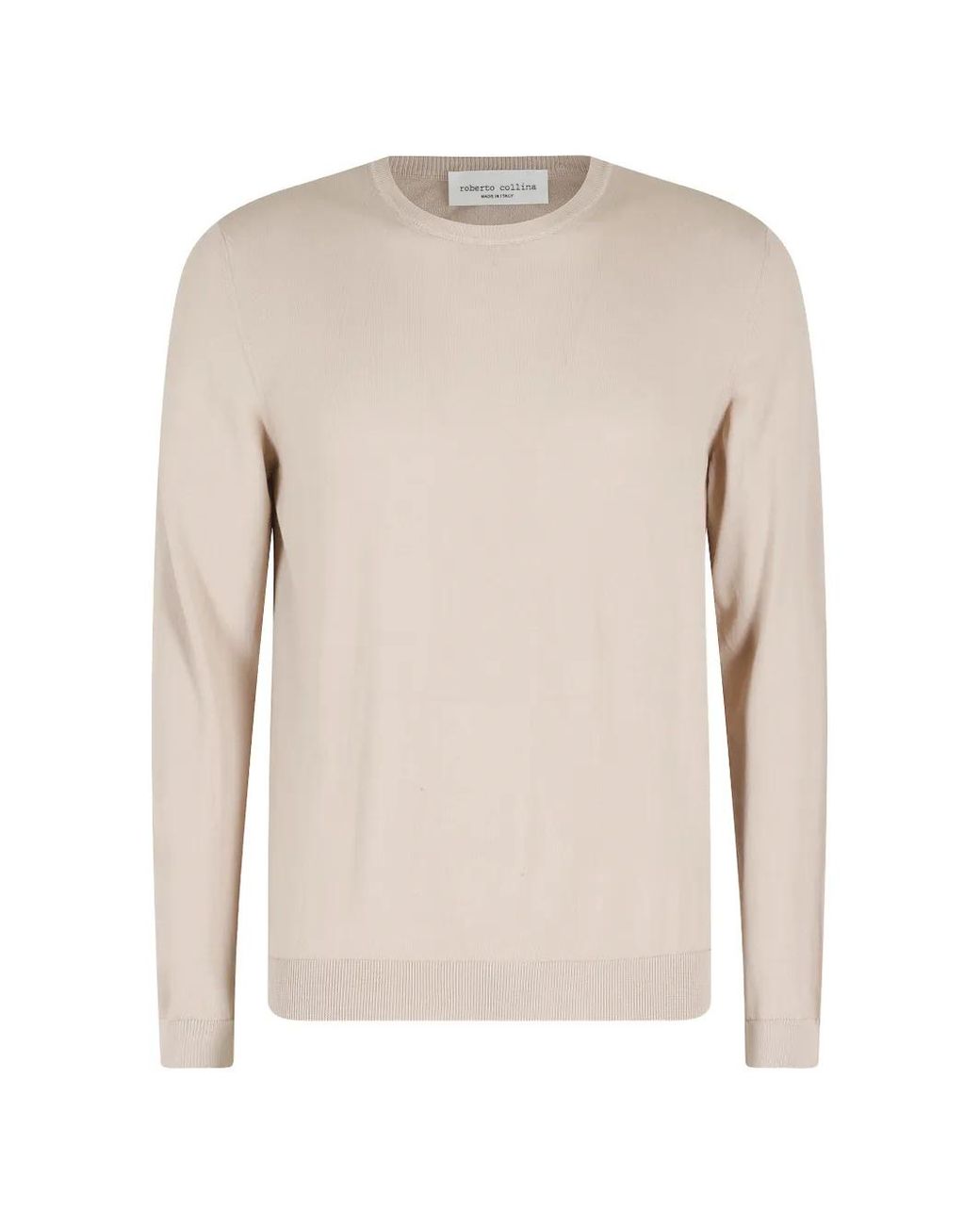 Roberto Collina White Crew-Neck Sweater for men